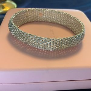 Somerset  Style Mesh Sterling Slide on Bracelet 1/2” Wide